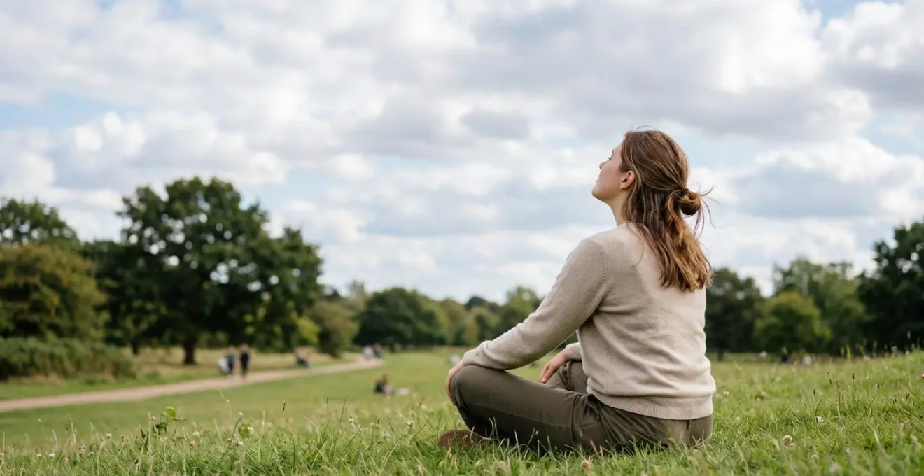 Métaphore visuelle du contraste entre contemplation naturelle et stimulation artificielle pour illustrer les différences neurochimiques