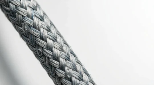 Inspection minutieuse de lignes de kitesurf en Dyneema révélant les zones d'usure critiques